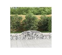 Vidaxl Paniers À Gabions Arqués 4 Pcs 300x30x40/60 Cm Fer Galvanisé
