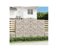 Vidaxl Paniers À Gabions Arqués 4 Pcs 300x50x200/220 Cm Fer Galvanisé