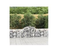 Schanskorven 5 st gewelfd 200x50x60/80 cm gegalvaniseerd ijzer3146281