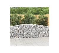 Vidaxl Paniers À Gabions Arqués 5 Pcs 400x30x80/100 Cm Fer Galvanisé