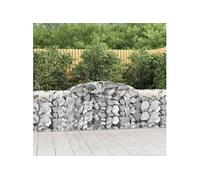 Paniers À Gabions Arqués 7 Pcs 300x50x80/100 Cm Fer Galvanisé Vidaxl Vidaxl