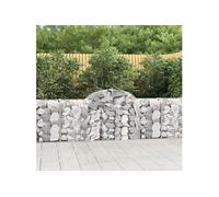 Vidaxl Paniers À Gabions Arqués 8 Pcs 200x30x80/100 Cm Fer Galvanisé