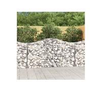 Paniers à gabions arqués 6 pcs 200x50x100/120 cm fer galvanisé gabion vidaXL