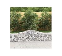 Schanskorven 9 st gewelfd 200x50x40/60 cm gegalvaniseerd ijzer3145584