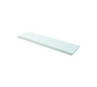 vidaXL Panneaux d'étagère Panneau de rechange verre transparent paroi à lattes 100x25 cm 2 pièces