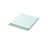 vidaXL Panneaux d'étagère de remplacement en verre transparent 2x 30×30 cm
