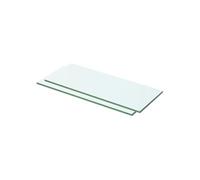 Schappen 2 st 50x15 cm glas transparant3051558