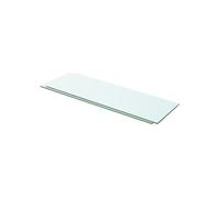 vidaXL 2X Panneaux d'Etagère Panneau de Rechange de Armoire Paroi à Lattes Salle d'Exposition Maison Magasin Durable Verre Transparent 60x15 cm