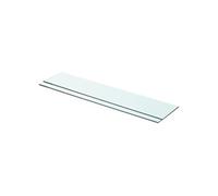 vidaXL Panneaux de rechange pour étagère 2x, verre transparent 70x15 cm