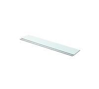 2x Panneaux d'Etagère Panneau de Rechange de Armoire Paroi à Lattes Salle d'Exposition Maison Magasin Durable Verre Transparent 90x15 cm