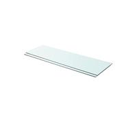 2x Panneaux d'Etagère Panneau de Rechange de Armoire Paroi à Lattes Salle d'Exposition Maison Magasin Durable Verre Transparent 90x30 cm