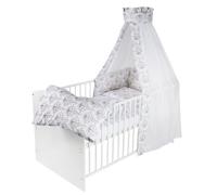 Schardt Lit d'Enfant Complet Classic Line Blanc Ornaments Grey