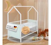 Schardt - Lit pour enfant Venice laqué blanc - 70 x 140 cm - Lit enfant réglable en hauteur 3 positions en blanc avec baguettes amovibles