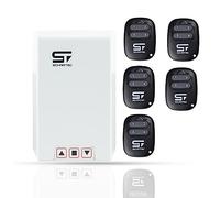 SCHARTEC Commande de porte enroulable sans fil 230 V avec panneau de commande, lot de 5 télécommandes | Fonctions : marche / arrêt - AB, contrôle de porte enroulable | télécommande pour