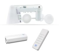 SCHARTEC Détecteur de vent pour store sans fil avec détecteur de soleil, utilisation universelle pour stores, stores et volets roulants, capteur de vent, ST701027