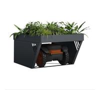 SCHARTEC Garage SRG-1 Robot tondeuse à gazon avec bac à plantes, toit en métal, toit XXL