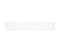 SCHARTEC Grille d'aération rectangulaire en aluminium - Différentes tailles - Grille de ventilation en aluminium - Grande pour porte de garage, sol, salle de bain, etc. (blanc, 80 x 500 mm)