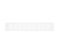 SCHARTEC Grille de ventilation rectangulaire en aluminium - Différentes tailles - Grille de ventilation en aluminium - Grande pour porte de garage, sol, salle de bain, etc. (blanc, 60 x 400 mm)