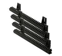 Schartec Lot de 4 crémaillères M4 en plastique avec noyau en acier