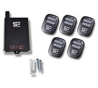 SCHARTEC® Lot de 5 récepteurs radio universels 230 V avec télécommande - 433 MHz - Avec émetteur manuel