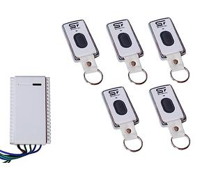 Schartec Mini récepteur radio universel pour porte de garage avec 5 télécommandes 433 MHz pour motorisation de porte de garage