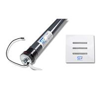 Schartec Moteur de store radio, interrupteur mural pour radio, moteur à tubes, commutateur de store sans fil, guide déroulant d'axes de 40 et 60 mm, entraînement du store roulant, chargeur de rouleau