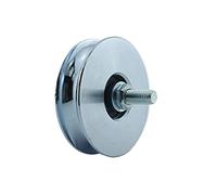 SCHARTEC Roulettes pour portail coulissant - Profil U - Pour rail de jardin, porte coulissante (diamètre : 98 mm)