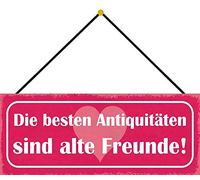 Schatzmix Affiche Metal Plaque en tôle avec Cordon Multicolore 27 x 10 cm