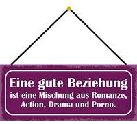 Schatzmix Bonne Relation Plaque en métal avec Cordon Multicolore 27 x 10 cm 27 x 10 cm