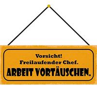 Schatzmix Chef Plaque décorative en métal avec Cordon Multicolore 27 x 10 cm