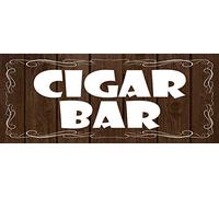 Schatzmix Cigar Bar Plaque métallique décorative en tôle Multicolore 27 x 10 cm