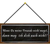 Schatzmix Freunde Plaque métallique avec Cordon en tôle Multicolore 20 x 30 cm