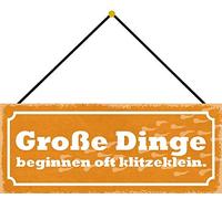 Schatzmix Grande Plaque en métal pour trésor 27 x 10 cm avec Cordon en tôle Multicolore 27 x 10 cm