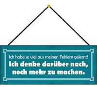 Schatzmix J'Ai Tant d'erreurs, 27 x 10 avec Cordon en tôle et tôle Multicolore, 27 x 10 cm