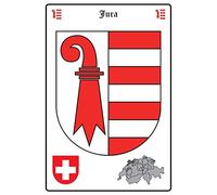 Schatzmix Jura Wappen Plaque Murale en tôle Motif Blason Multicolore 20 x 30 cm
