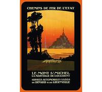 Schatzmix Le Mont St.Michel France Plaque métallique décorative 20 x 30 cm Multicolore 20 x 30 cm