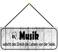 Schatzmix Musique éveillera la Boue de la Vie v. Seele Plaque métallique avec Cordon en tôle Multicolore 20 x 30 cm