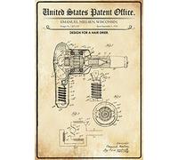 Schatzmix Patent for EIN Föhn Plaque décorative en tôle Multicolore 20 x 30 cm
