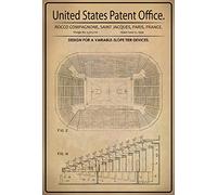 Schatzmix Patent for EIN Stadion Plaque décorative en métal avec Inclinaison Variable 20 x 30 cm Multicolore
