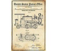 Schatzmix Patent Plaque décorative en métal Motif Train de Locomotive Multicolore 20 x 30 cm