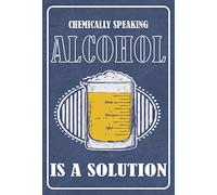 Schatzmix Plaque décorative en métal avec Inscription en Allemand « Alkohol is a Solution » 20 x 30 cm
