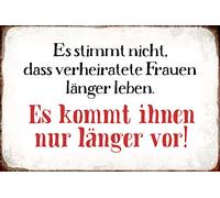 Schatzmix Plaque décorative en métal avec Inscription en Allemand Longlife 20 x 30 cm