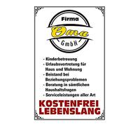 Schatzmix Plaque décorative en métal avec Inscription « Firma » 20 x 30 cm