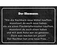 Schatzmix Plaque décorative en métal Inscription en Allemand Die Eheman 20 x 30 cm Multicolore 20 x 30 cm