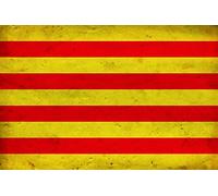 Schatzmix Plaque décorative en métal Motif Drapeau du Catalan 20 x 30 cm