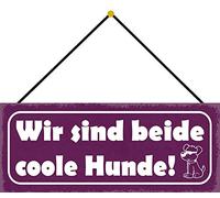 Schatzmix Plaque décorative en métal pour Chien Motif Sign avec Cordon Multicolore 27 x 10 cm 27 x 10 cm