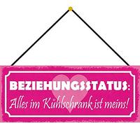 Schatzmix Plaque décorative en métal pour réfrigérateur Meine 27 x 10 cm