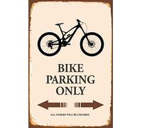 Schatzmix Plaque décorative en métal pour vélo ou Parking Beige 20 x 30 cm