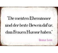 Schatzmix Plaque décorative en tôle avec Inscription en Allemand Humor-Donna Leon 20 x 30 cm Multicolore