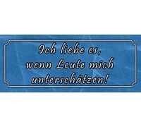 Schatzmix Plaque décorative en tôle avec Inscription en Allemand Ich Liebe ES Wenn Leute Mich 27 x 10 cm